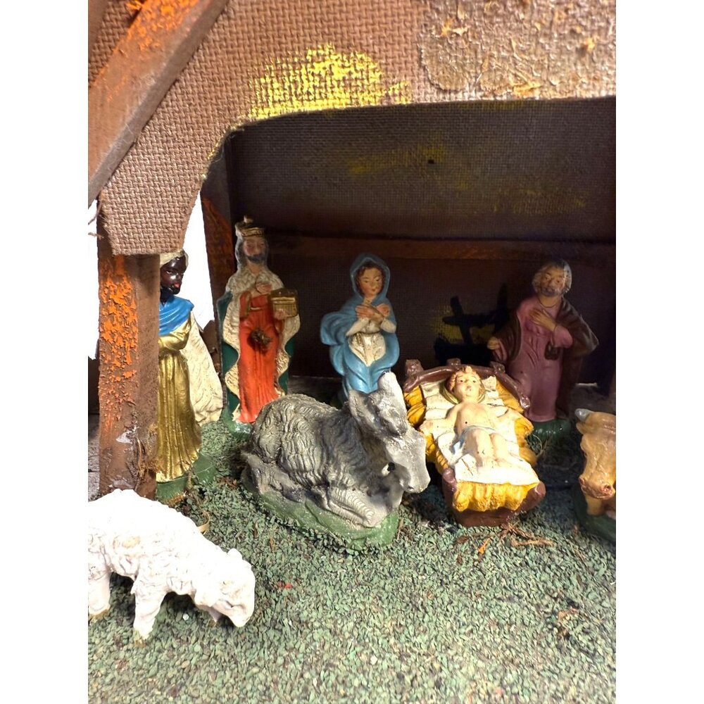 Italian Nativity Set Creche Fontanini Mid Century Handcrafted Nativity Italy Ol - Picture 5 of 16
